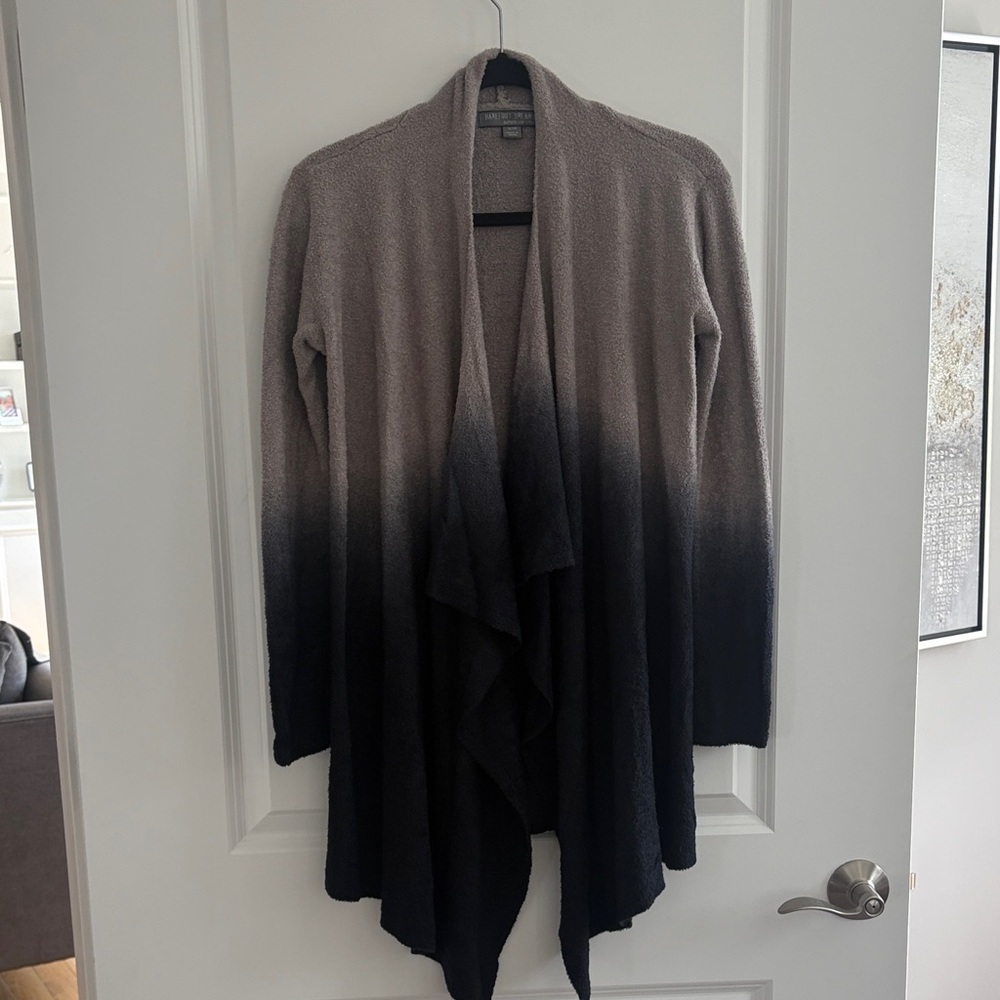Barefoot Dreams Ombre Cardigan in Black and Gray